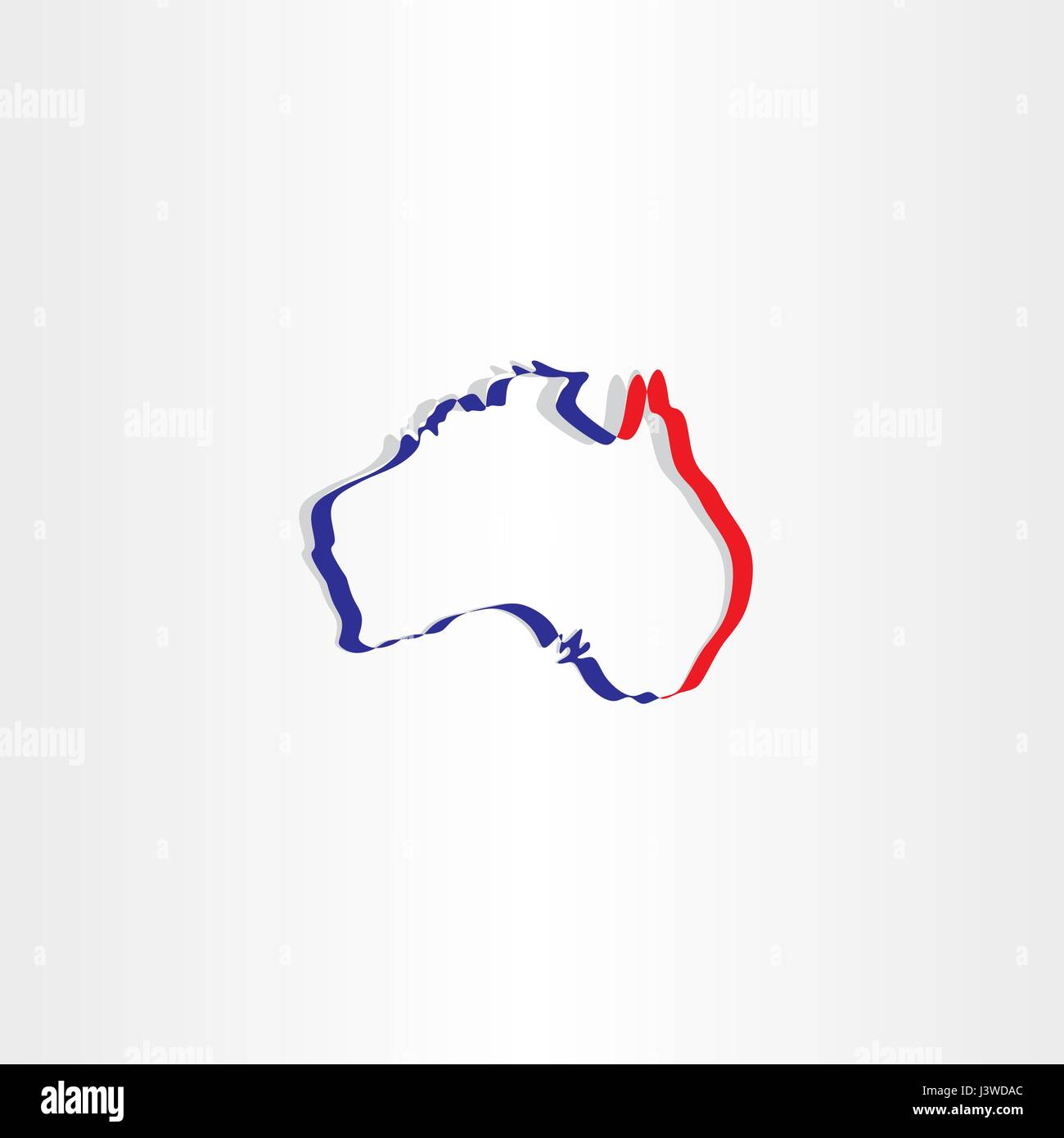 australia stylized map icon vector symbol state Stock Vector