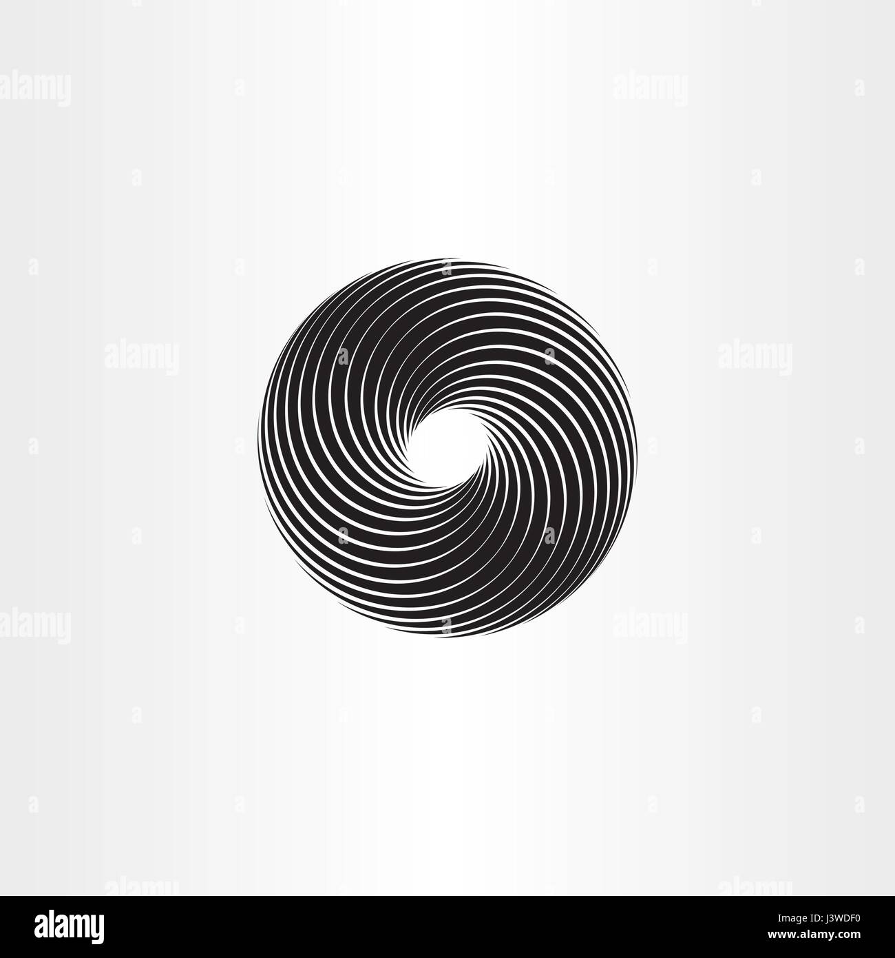 black circle spiral design element vector shape Stock Vector Image ...