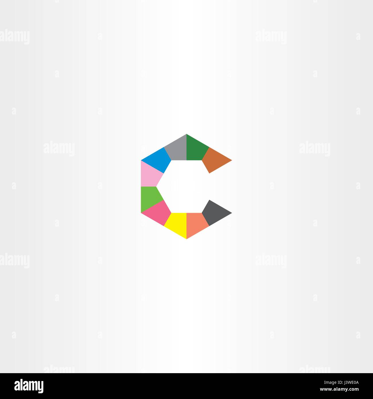 c letter hexagon logo vector icon symbol Stock Vector Image & Art - Alamy