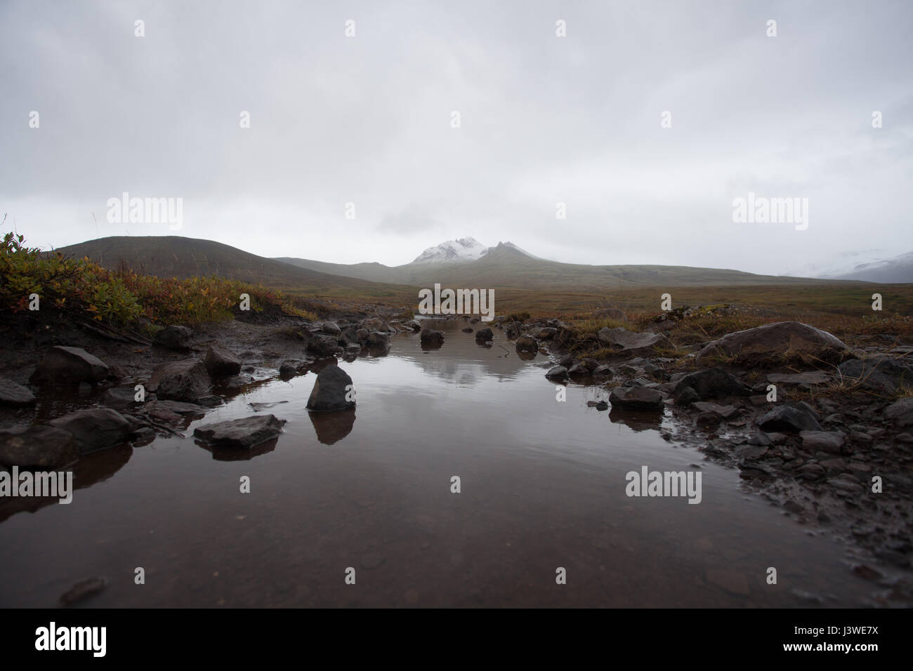 Hiking to the glacier. Tough, cold and wet weather. Wind, a lot of rain ...