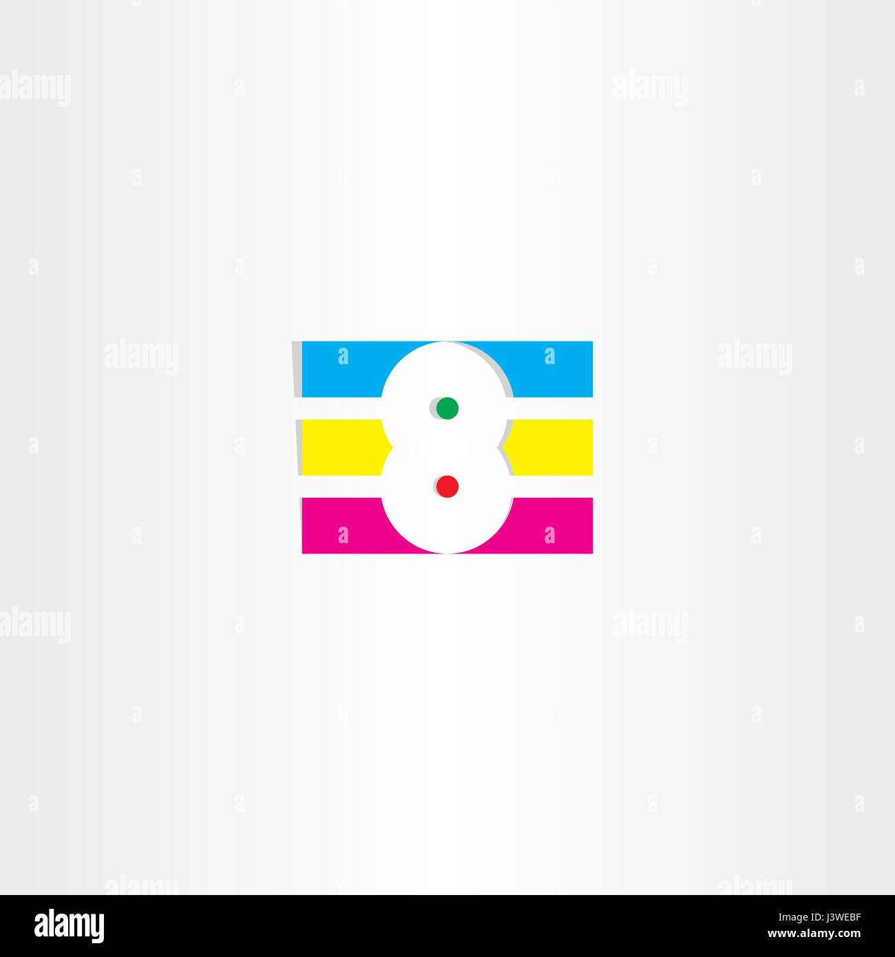 colorful number 8 no eight logo vector symbol Stock Vector Image & Art ...