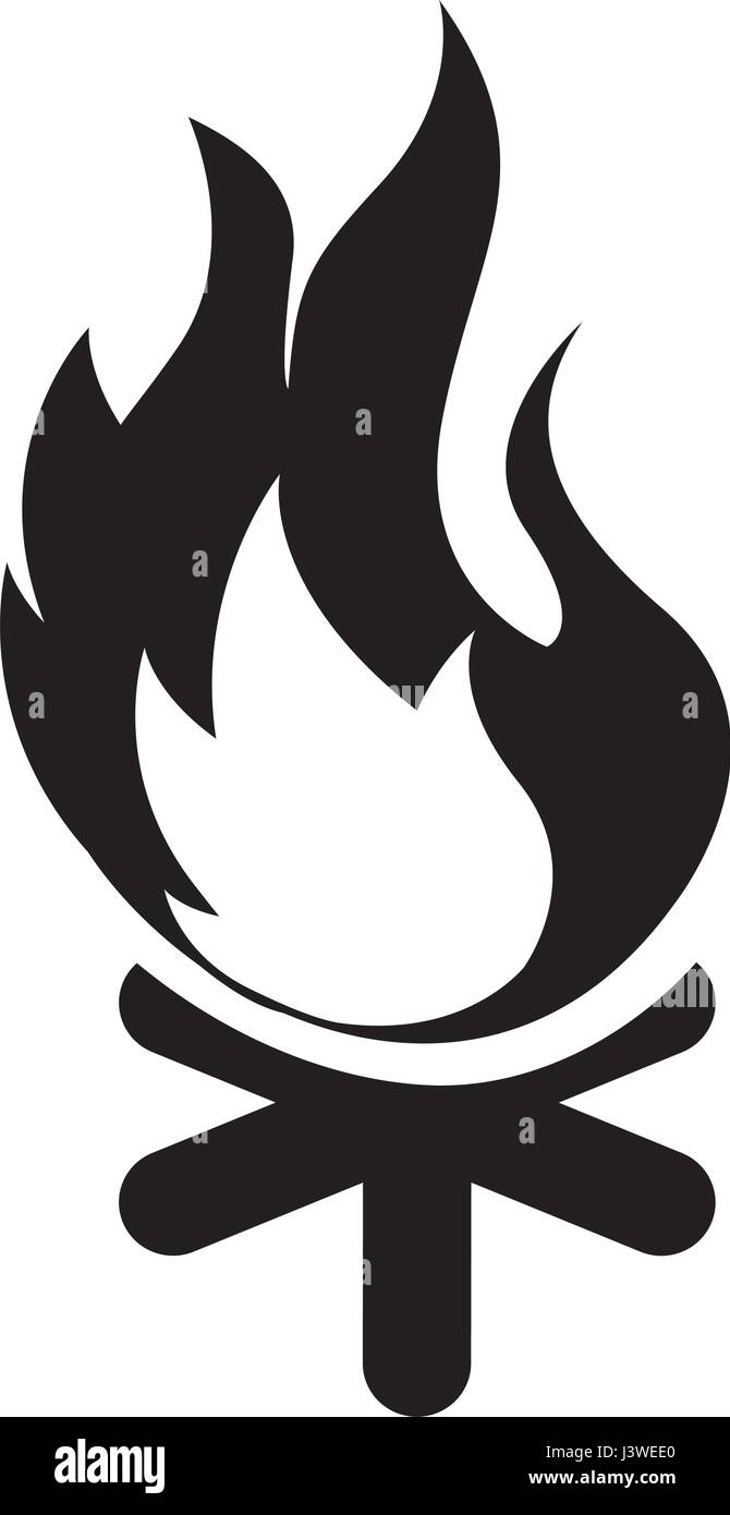 campfire flame isolated icon Stock Vector Image & Art - Alamy