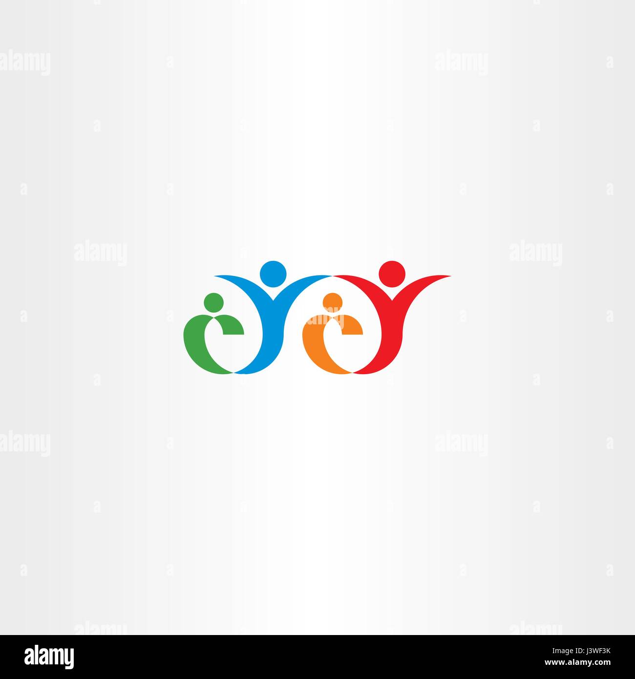 happy family concept vector logo icon design Stock Vector Image & Art ...