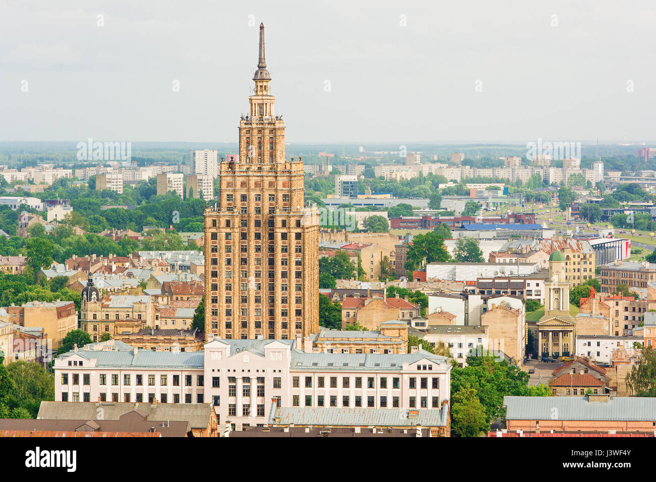 Latvian Academy of Science in Riga (Latvia) Stock Photo