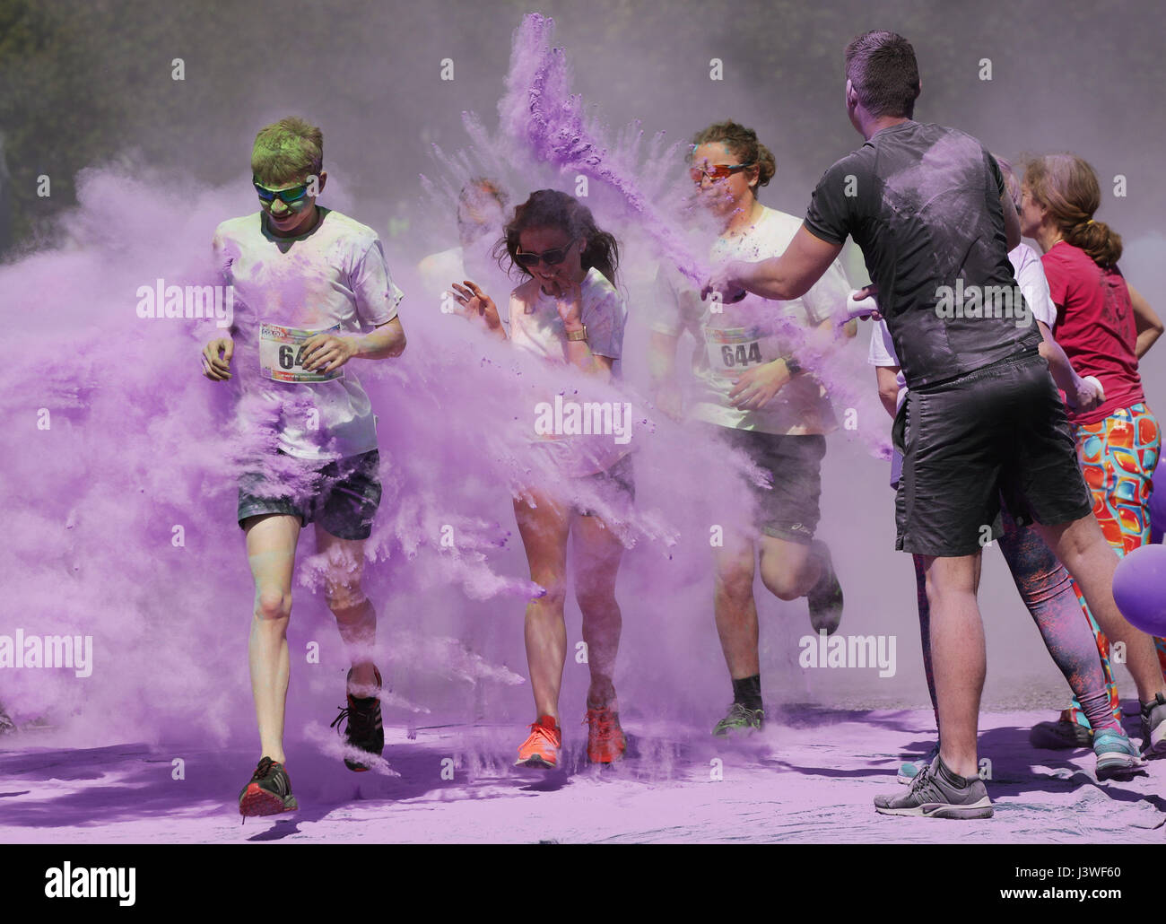 Runners take part in the annual Kendal Colour Dash, a 5km fun run in