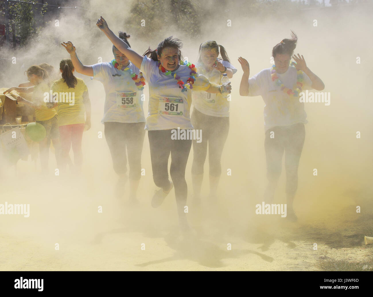 Runners take part in the annual Kendal Colour Dash, a 5km fun run in