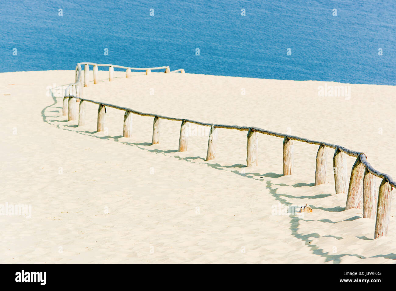 Wooden fence at the coast near Nida (Lithuania) Stock Photo