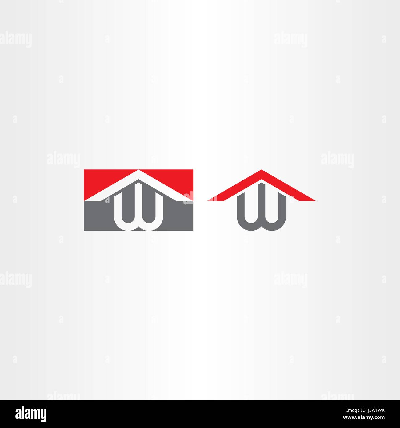 logotype w letter w house home logo vector brand Stock Vector Image ...