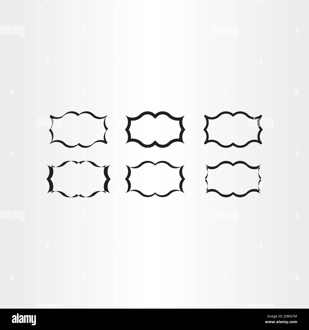 vintage labels frame vector set icon design Stock Vector Image & Art ...