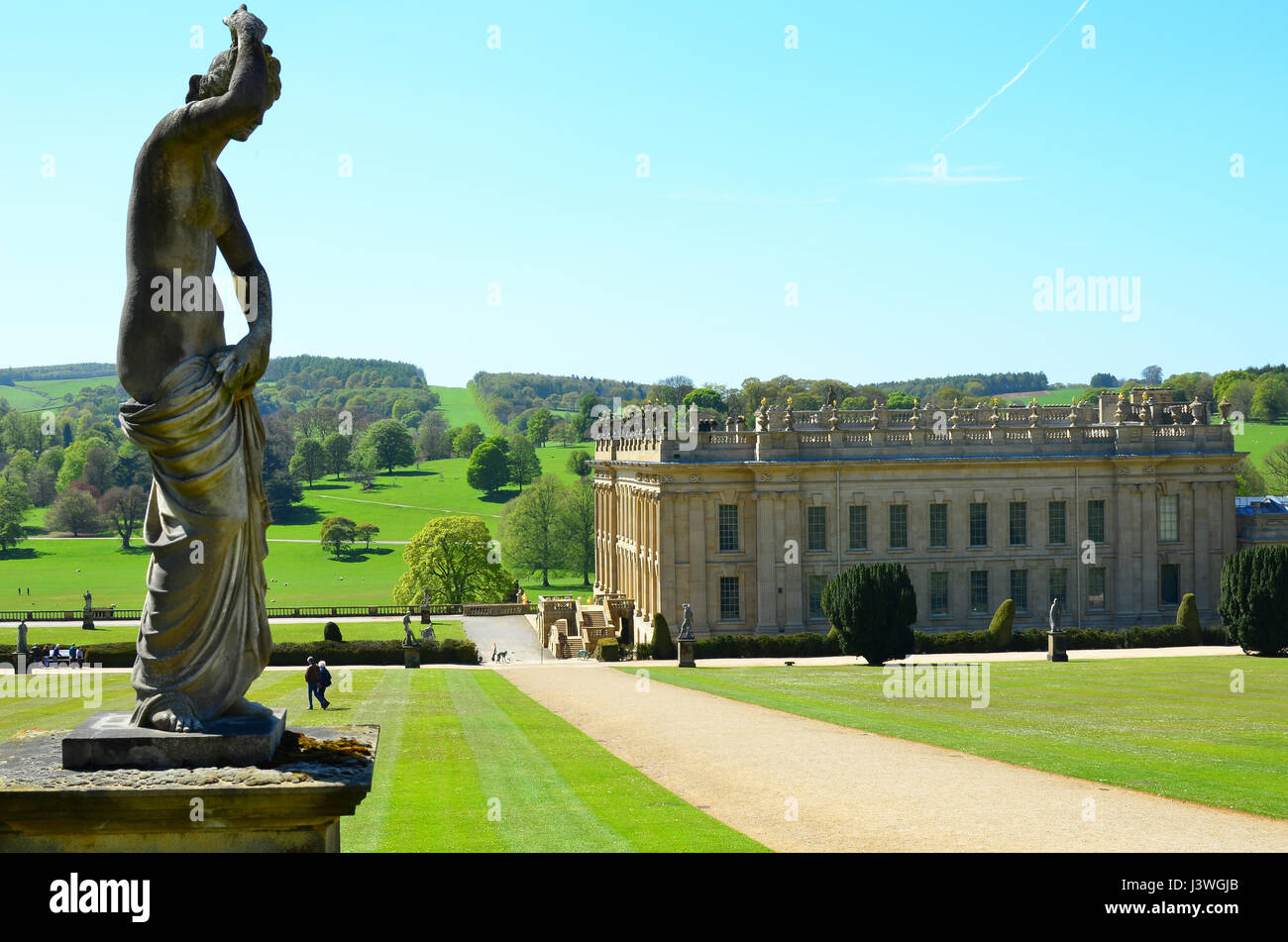 Chatsworth House Derbyshire Stock Photo Alamy