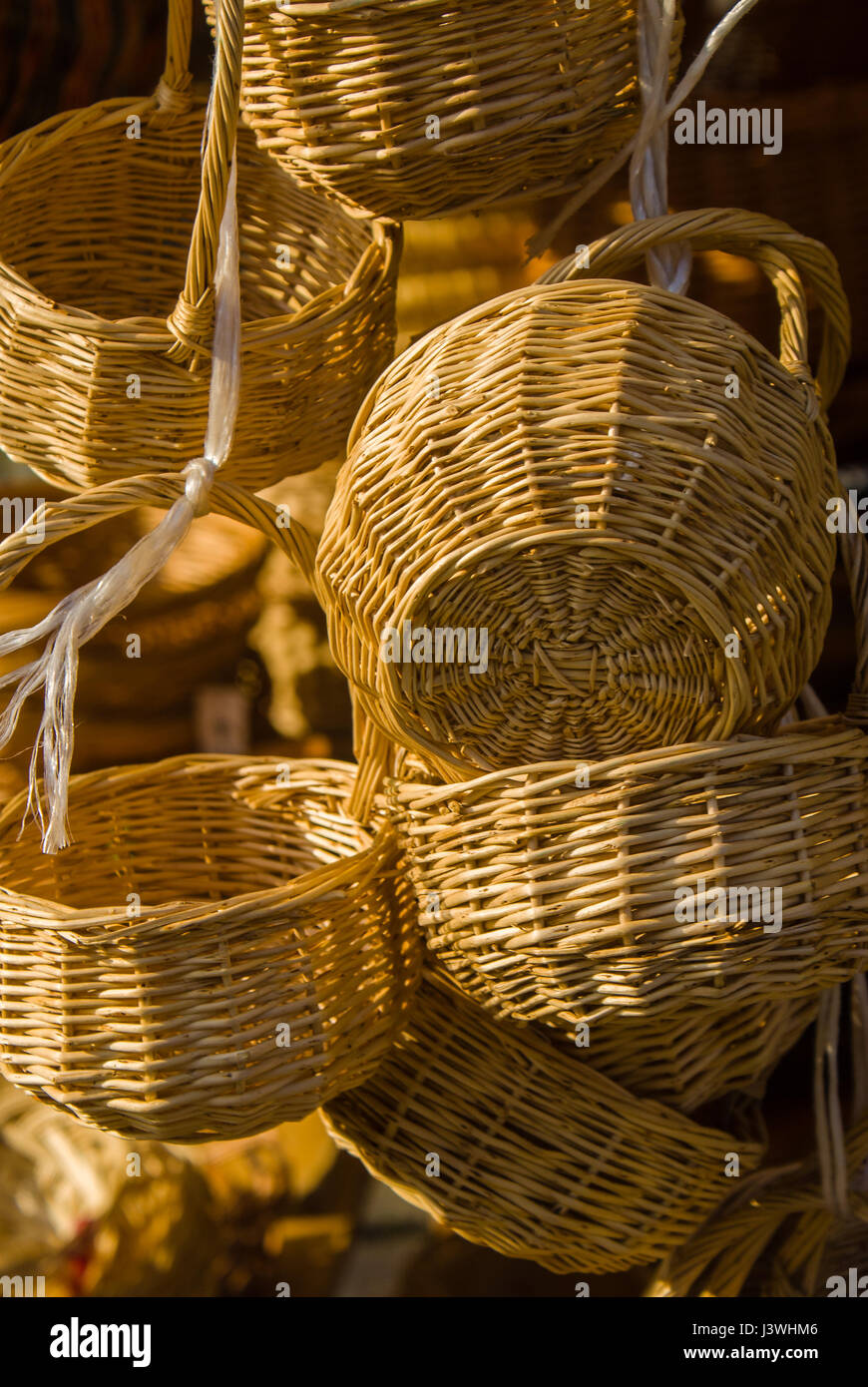 Baskets on stock Stock Photo Alamy