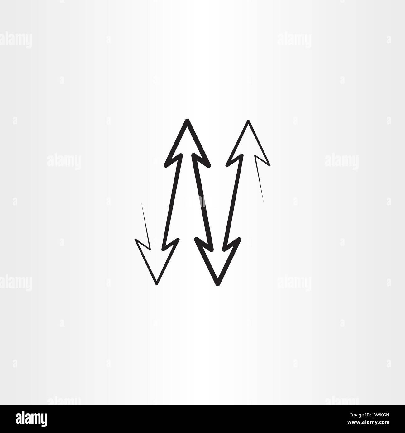 black arrows up down vector illustration symbol Stock Vector