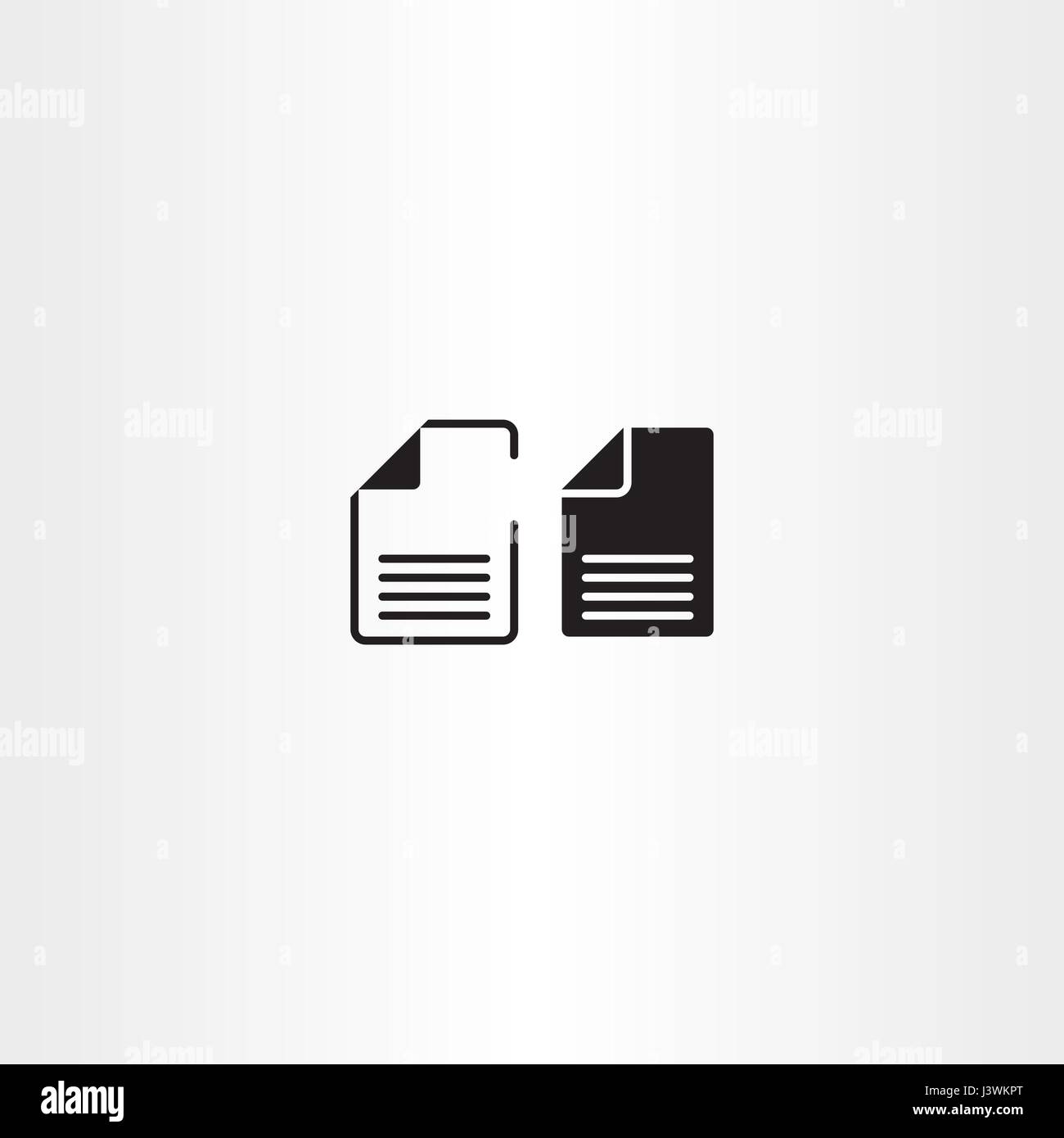 black paper file documents icon vector Stock Vector Image & Art - Alamy