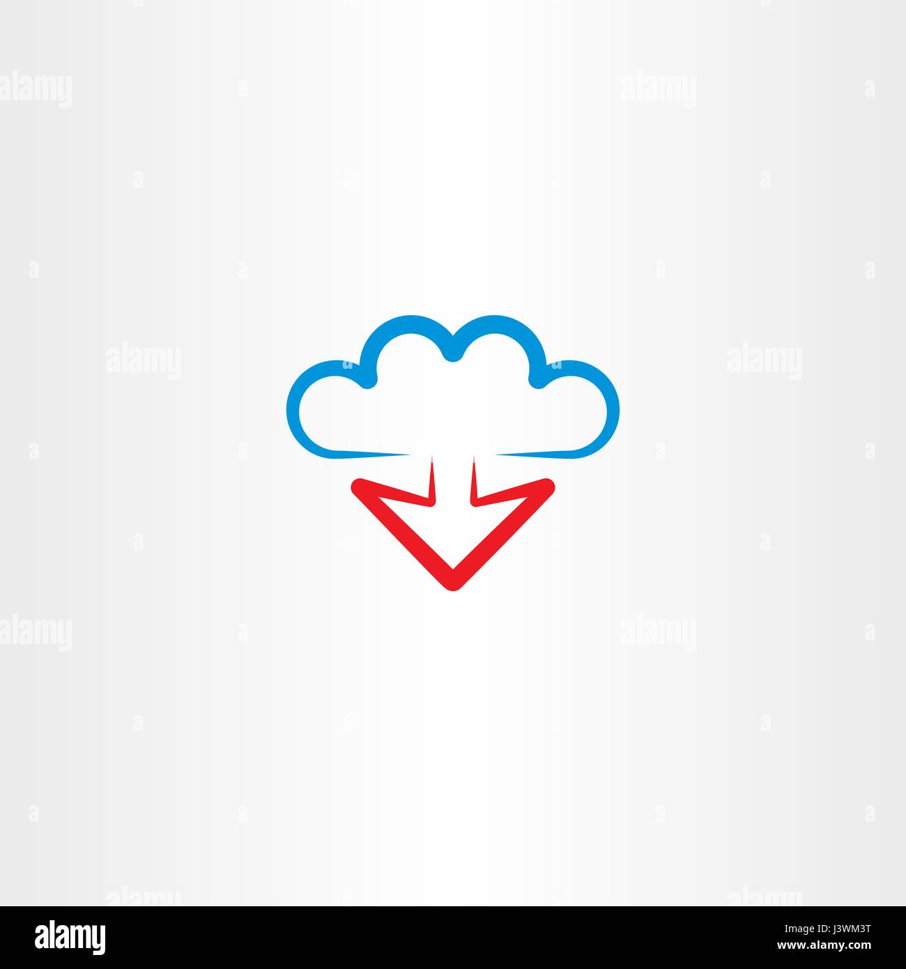 cloud and arrow download vector Stock Vector Image & Art - Alamy