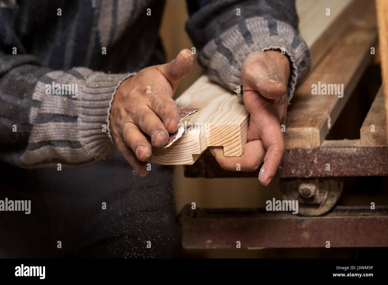 joinery, woodworkers shop Stock Photo