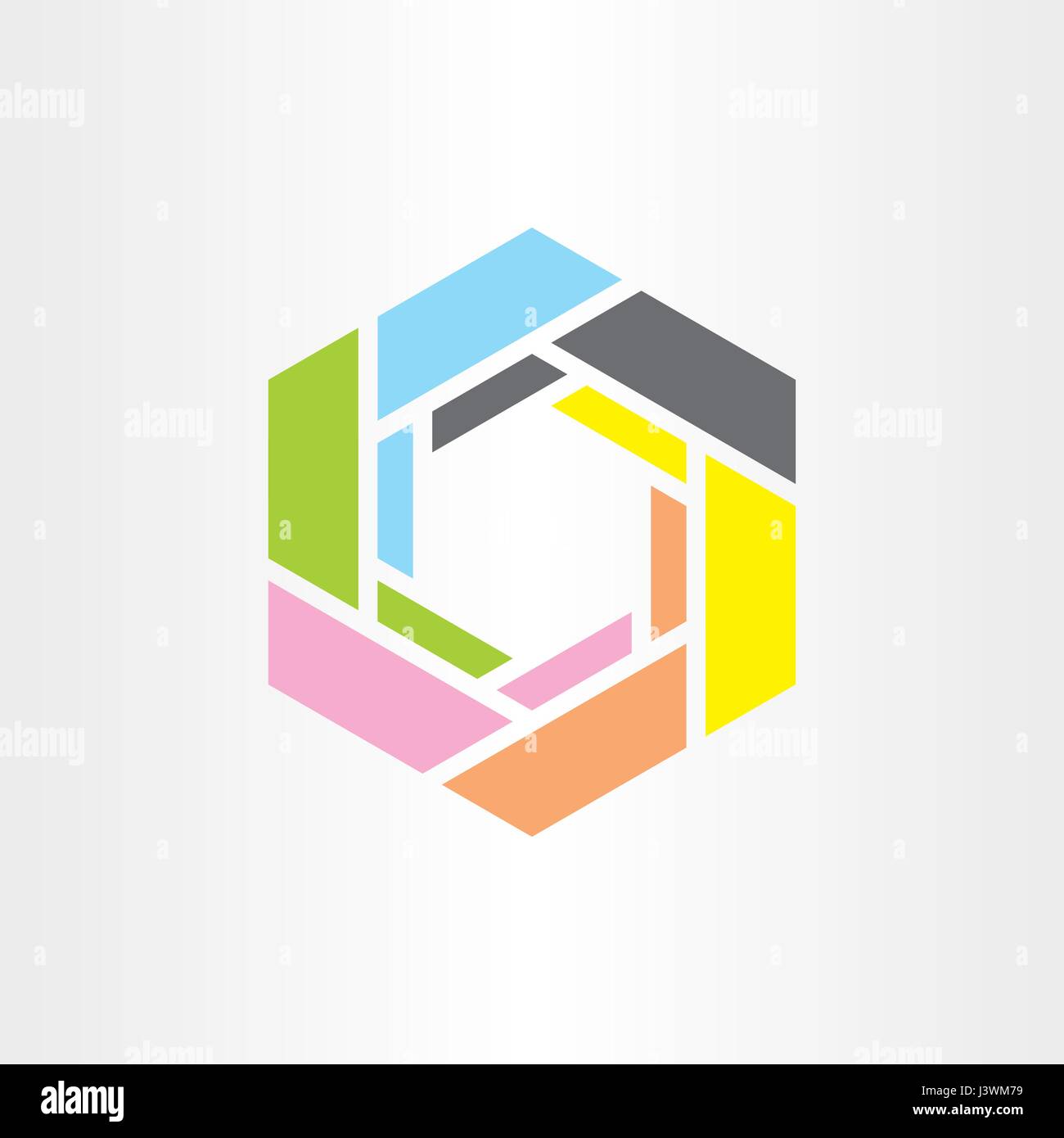 colorful vector hexagon business tech vector logo Stock Vector Image ...