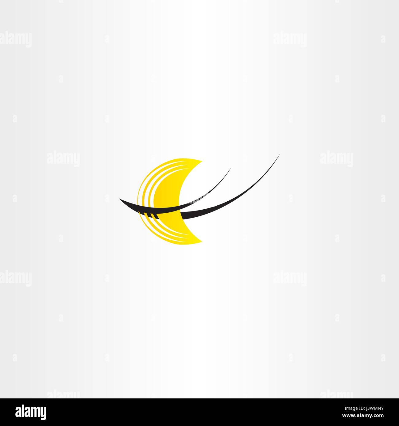 half moon night logo icon vector Stock Vector