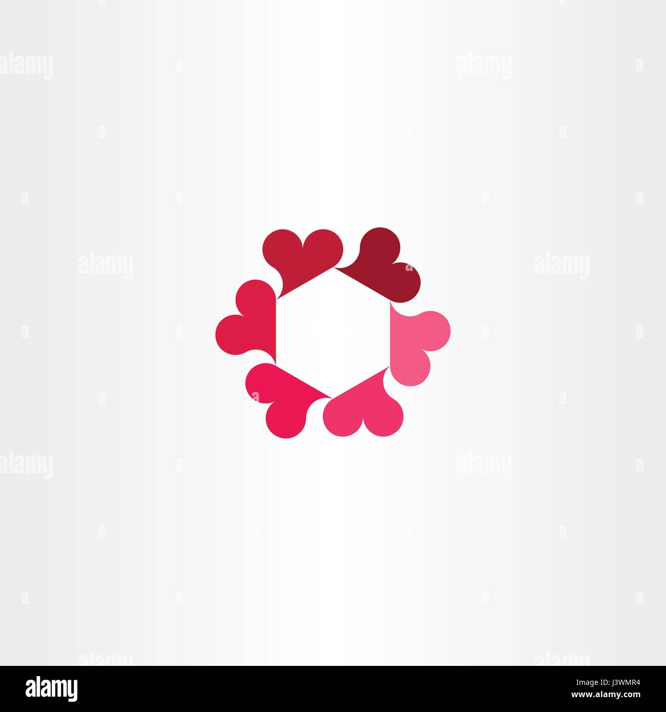 heart circle rotation icon logo vector love Stock Vector