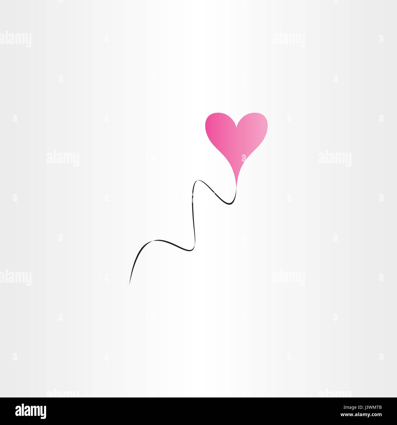 heart shape balloon icon vector happy birthday design Stock Vector