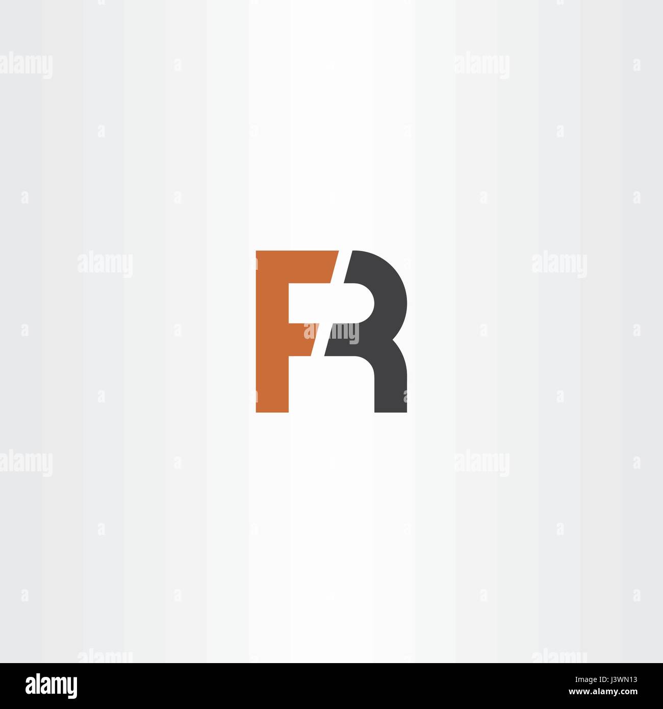 letter f and r logo fr icon vector brand Stock Vector
