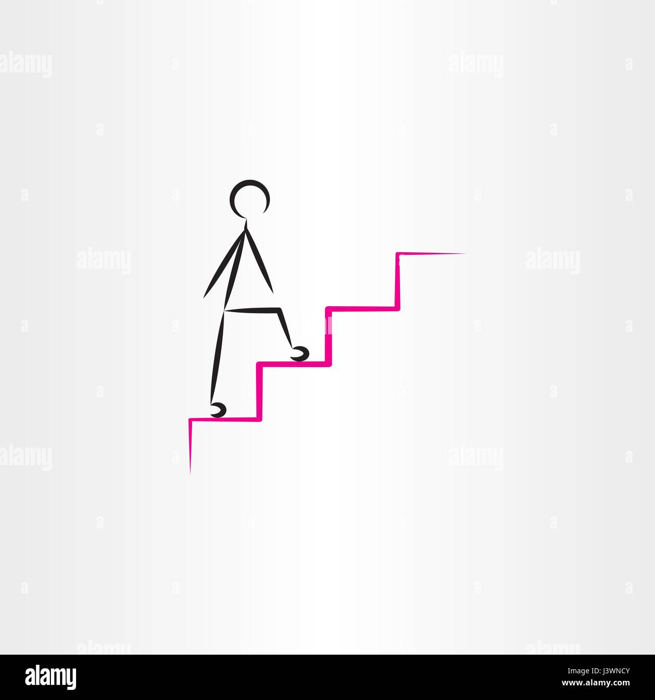 man climbing stairs vector icon design Stock Vector