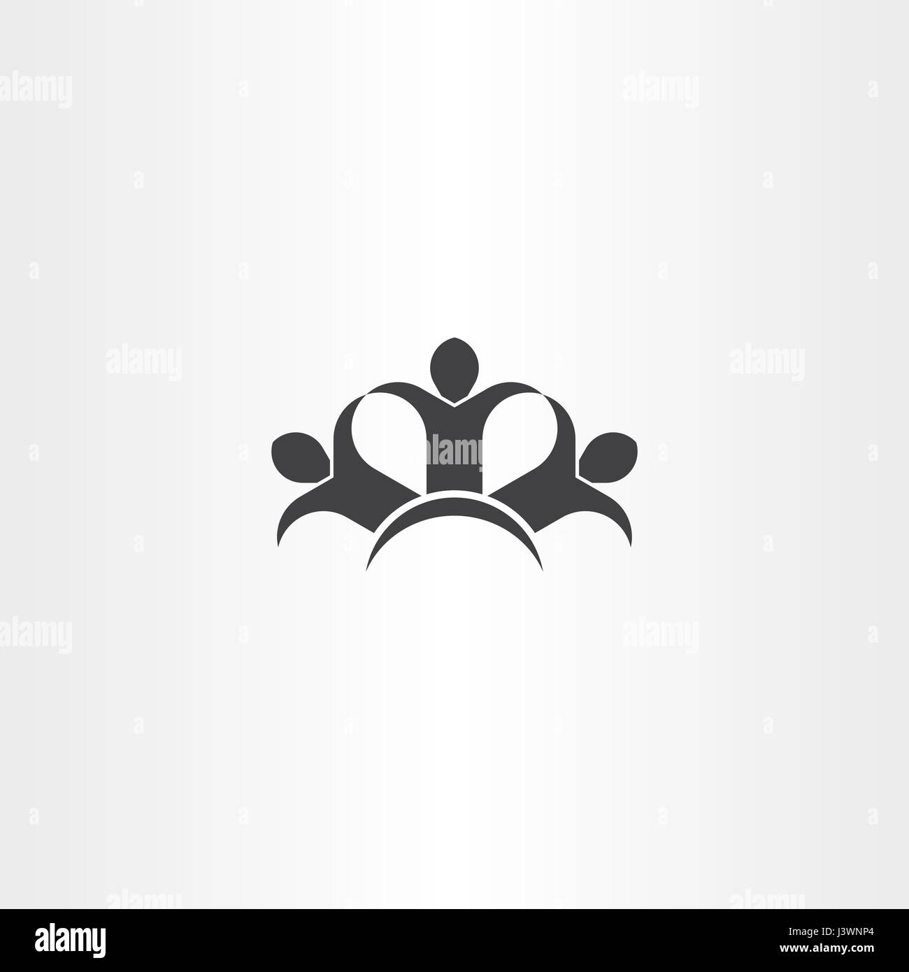 people holding hands friends icon black vector Stock Vector Image & Art ...