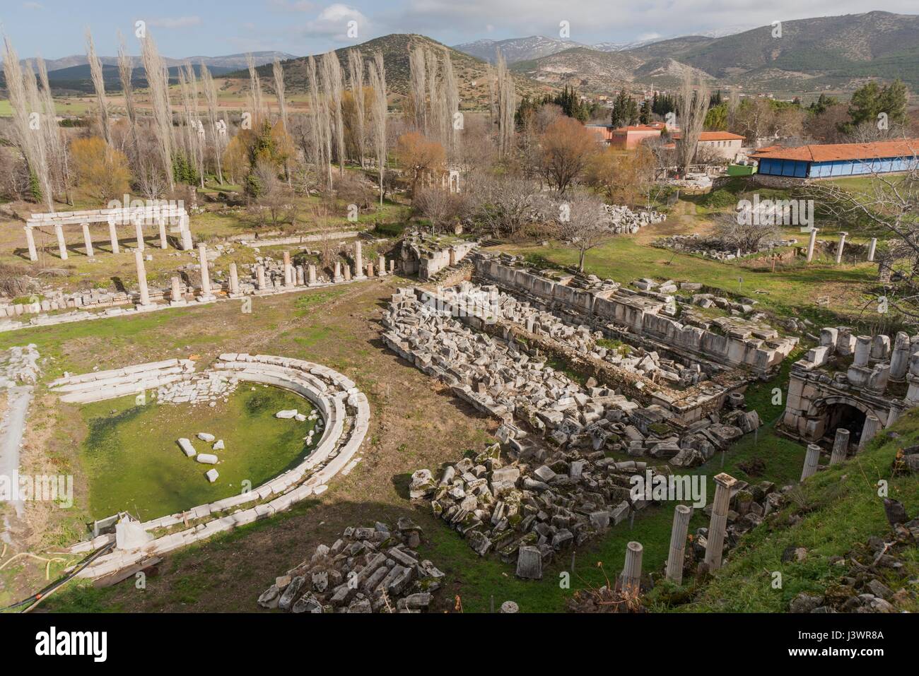 Aphrodisias was a small ancient Greek city in the historic Caria cultural region of western Anatolia Stock Photo