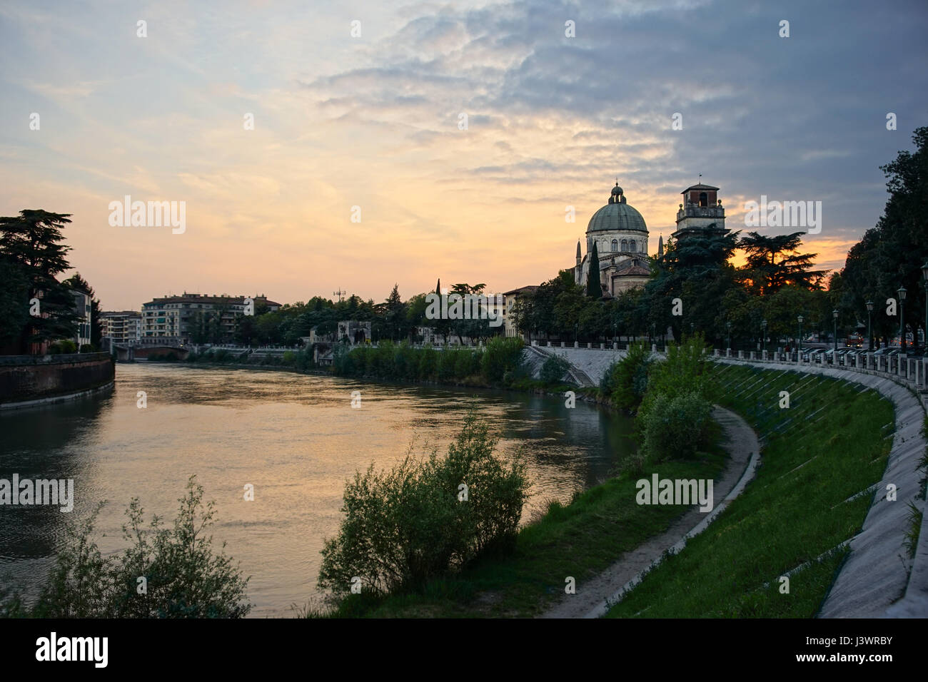 Castelvecchio at Adige River Verona - Italy Stock Photo - Alamy