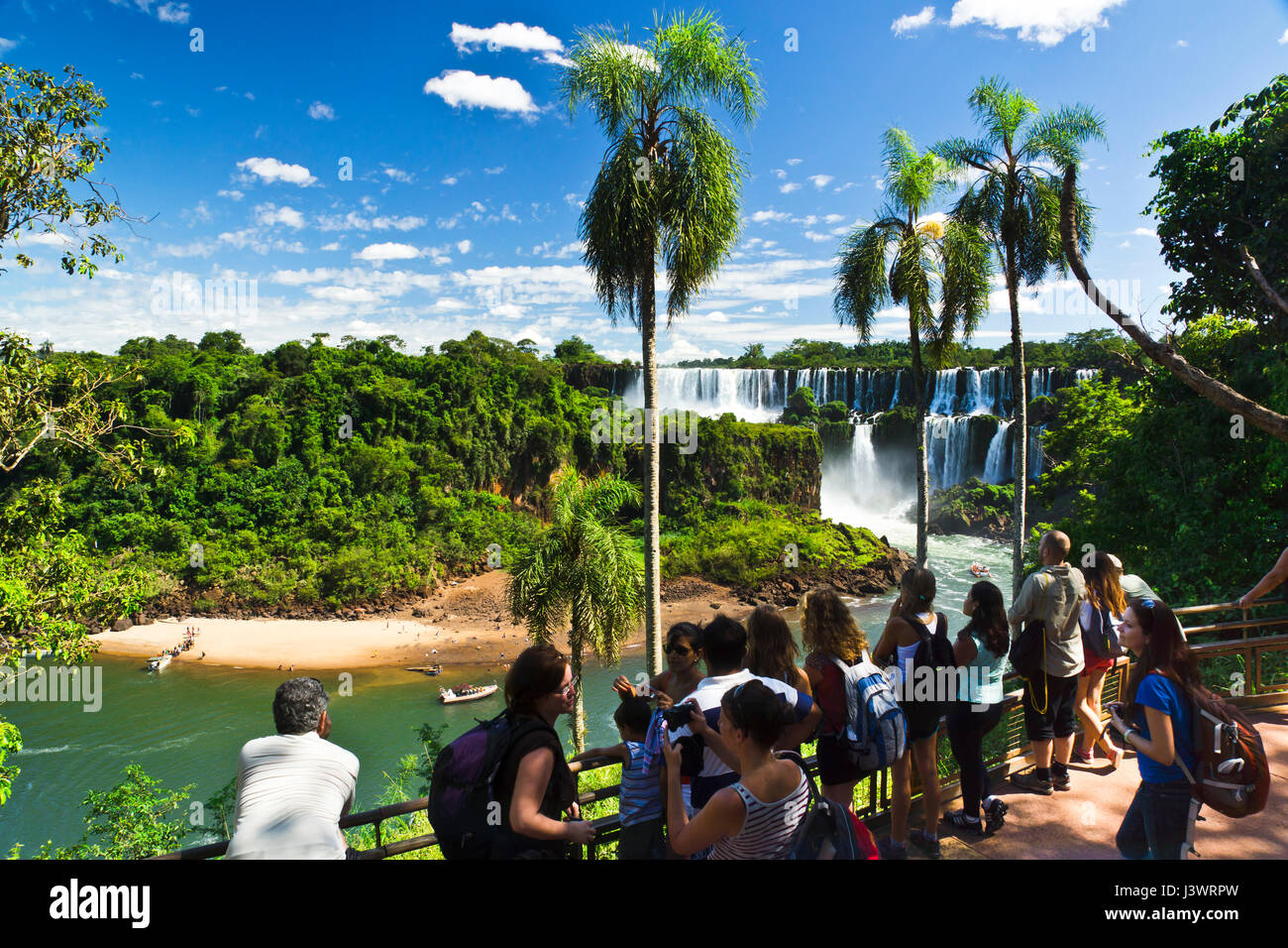 Panoramic view of the Cataratas do Iguaçu Stock Photo