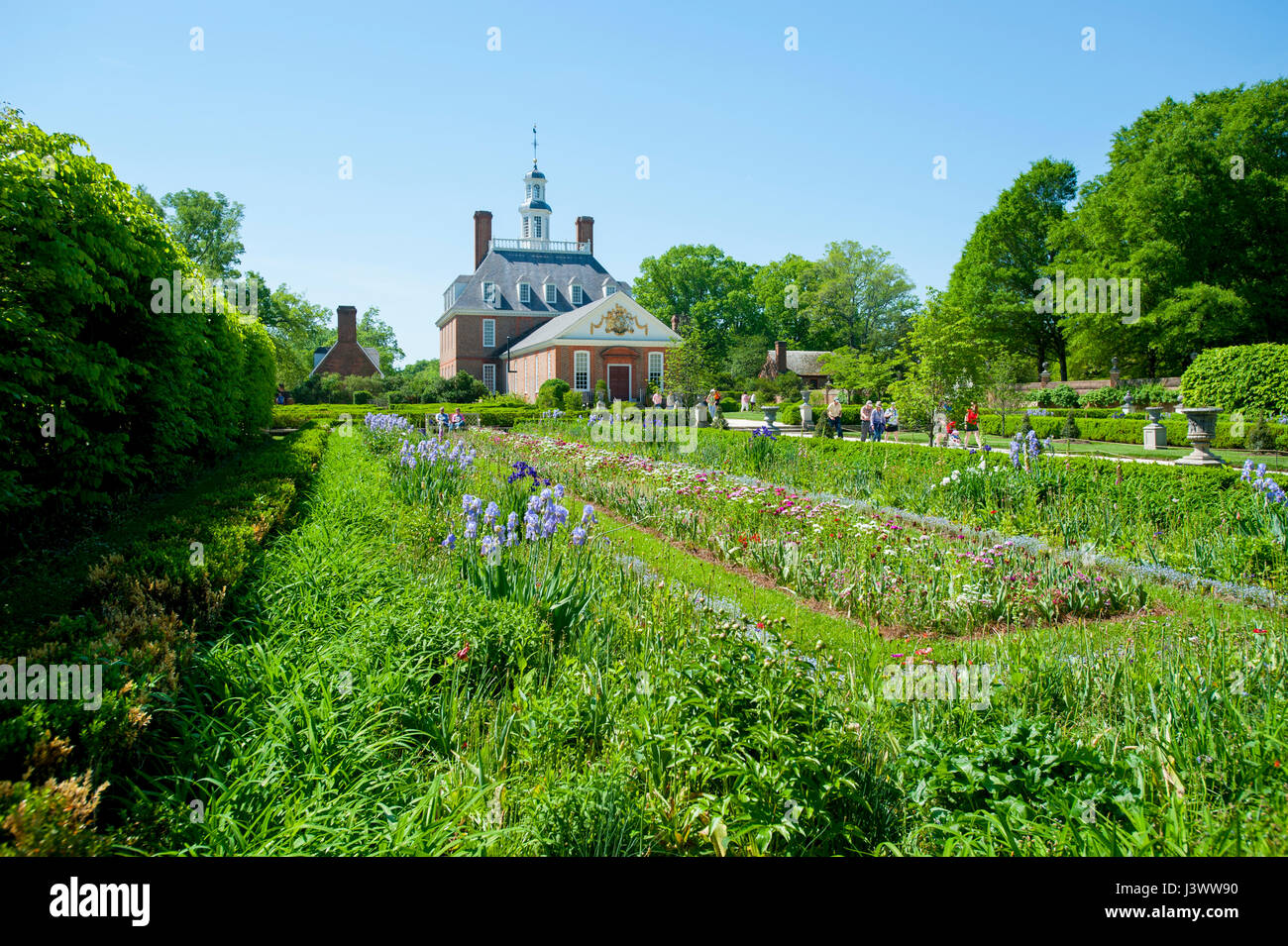 USA Virginia VA Colonial Williamsburg the Governor's Palace and Gardens Stock Photo