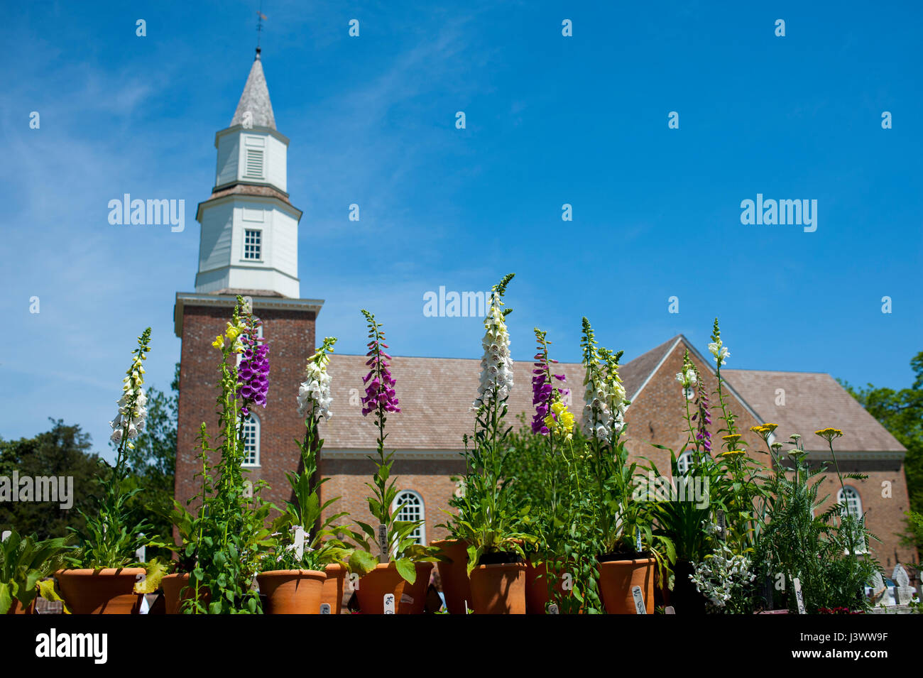 Usa Virginia Va Colonial Williamsburg Bruton Parish Episcopal Church Stock Photo Alamy
