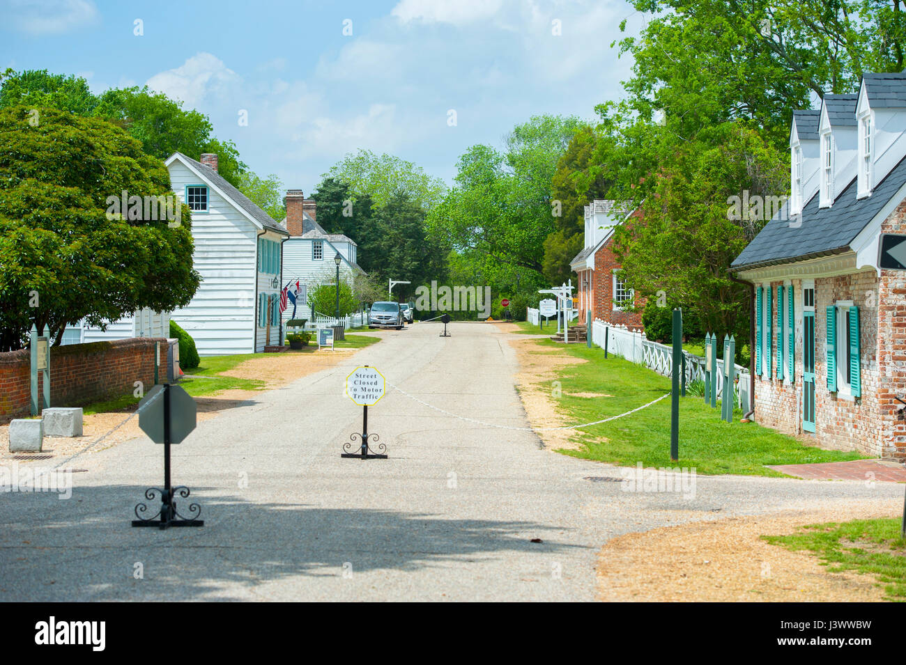 USA Virginia VA Historic Colonial Yorktown village on the York River