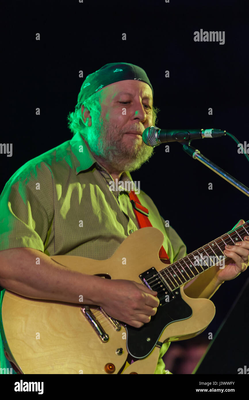 Peter Green, founder of Fleetwood Mac is noted as one of the 'Greatest Guitarists of All Time” and has been an inspiration to guitarists world wide. Stock Photo