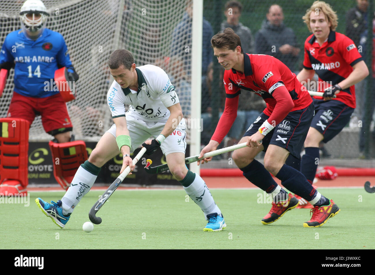 Waterloo, Belgium. 7th May 2017. Mens Hockey Play Off,Waterloo Ducks