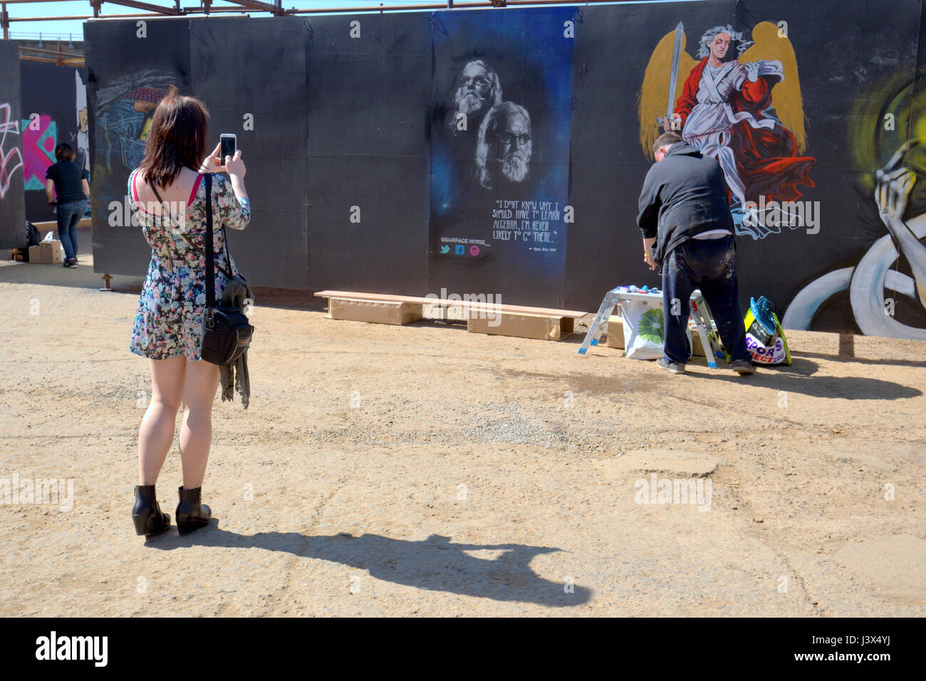 Glasgow, Scotland, UK. 7th May, 2017. 'Yard Works Festival 2017' is an International celebration of Graffiti, Street Art and Design, which will be spread throughout the SWG3 Complex with a focus on the new Galvanizers Yard. Credit: gerard ferry/Alamy Live News Stock Photo
