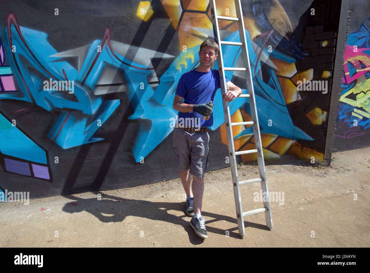 Glasgow, Scotland, UK. 7th May, 2017. 'Yard Works Festival 2017' is an International celebration of Graffiti, Street Art and Design, which will be spread throughout the SWG3 Complex with a focus on the new Galvanizers Yard. Credit: gerard ferry/Alamy Live News Stock Photo