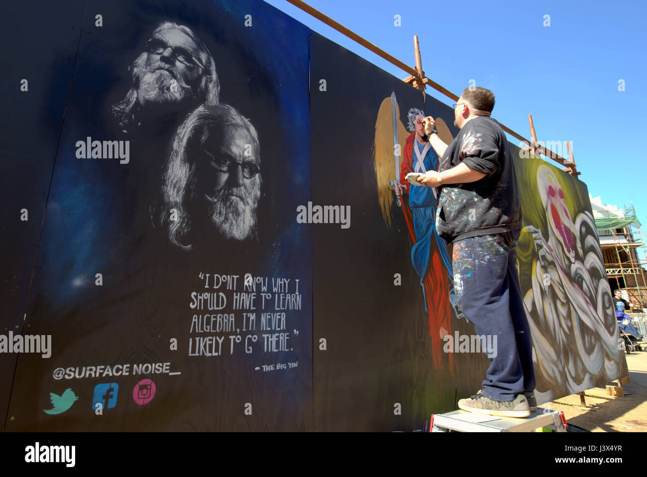 Glasgow, Scotland, UK. 7th May, 2017. 'Yard Works Festival 2017' is an International celebration of Graffiti, Street Art and Design, which will be spread throughout the SWG3 Complex with a focus on the new Galvanizers Yard. Credit: gerard ferry/Alamy Live News Stock Photo