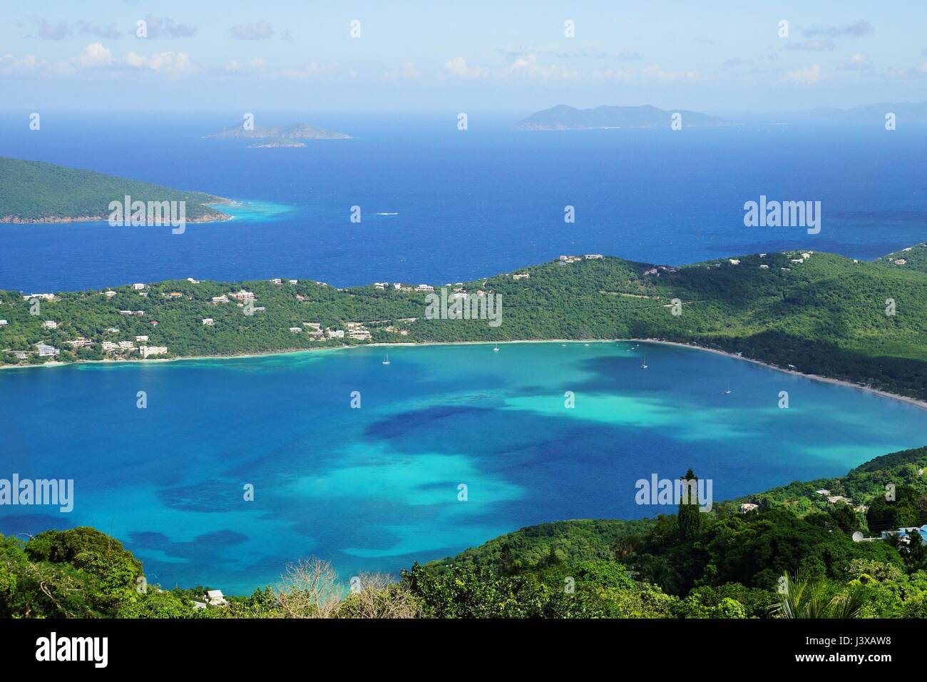 Magens Bay of St. Thomas island with Tortola island (BVI) on the background Stock Photo Alamy