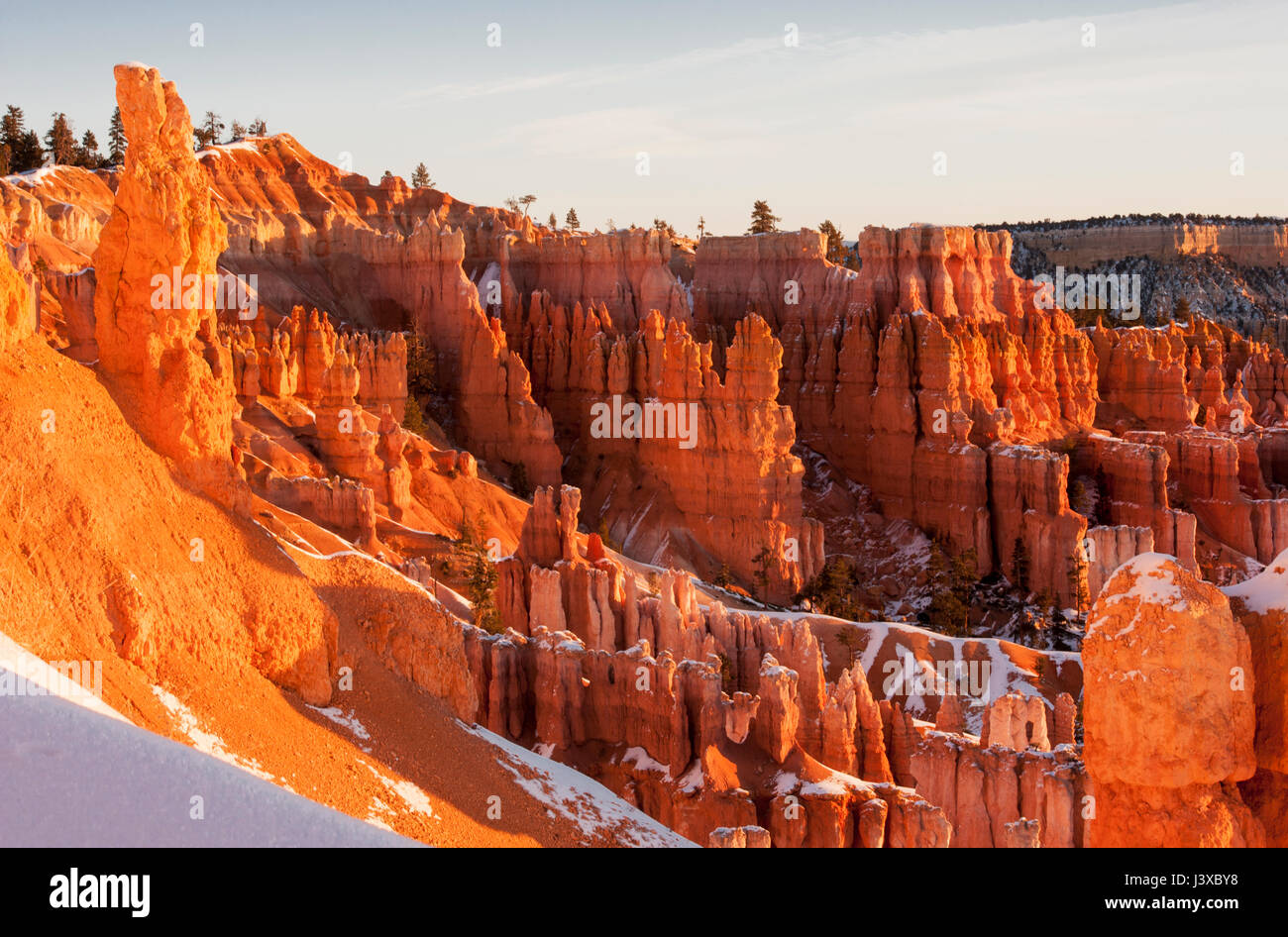 Utah; Bryce Canyon National Park; Natural Features; Desert; Winter. Stock Photo