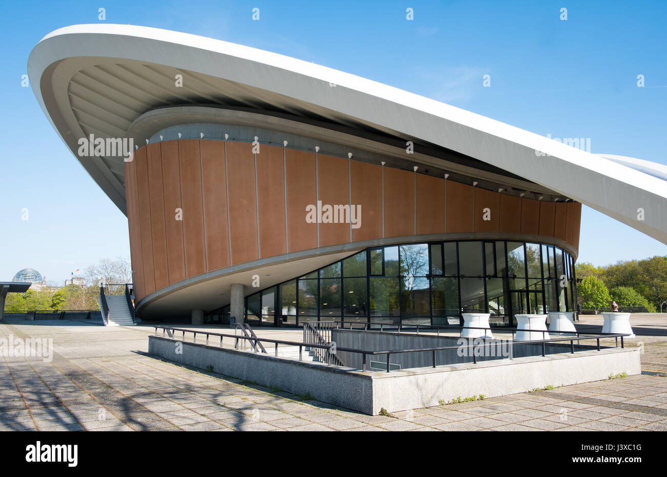 Berlin, Germany - april 30, 2017: The 'Haus der Kulturen der Welt (House of World Cultures) in the Tiergarten district of Berlin, Germany. Stock Photo