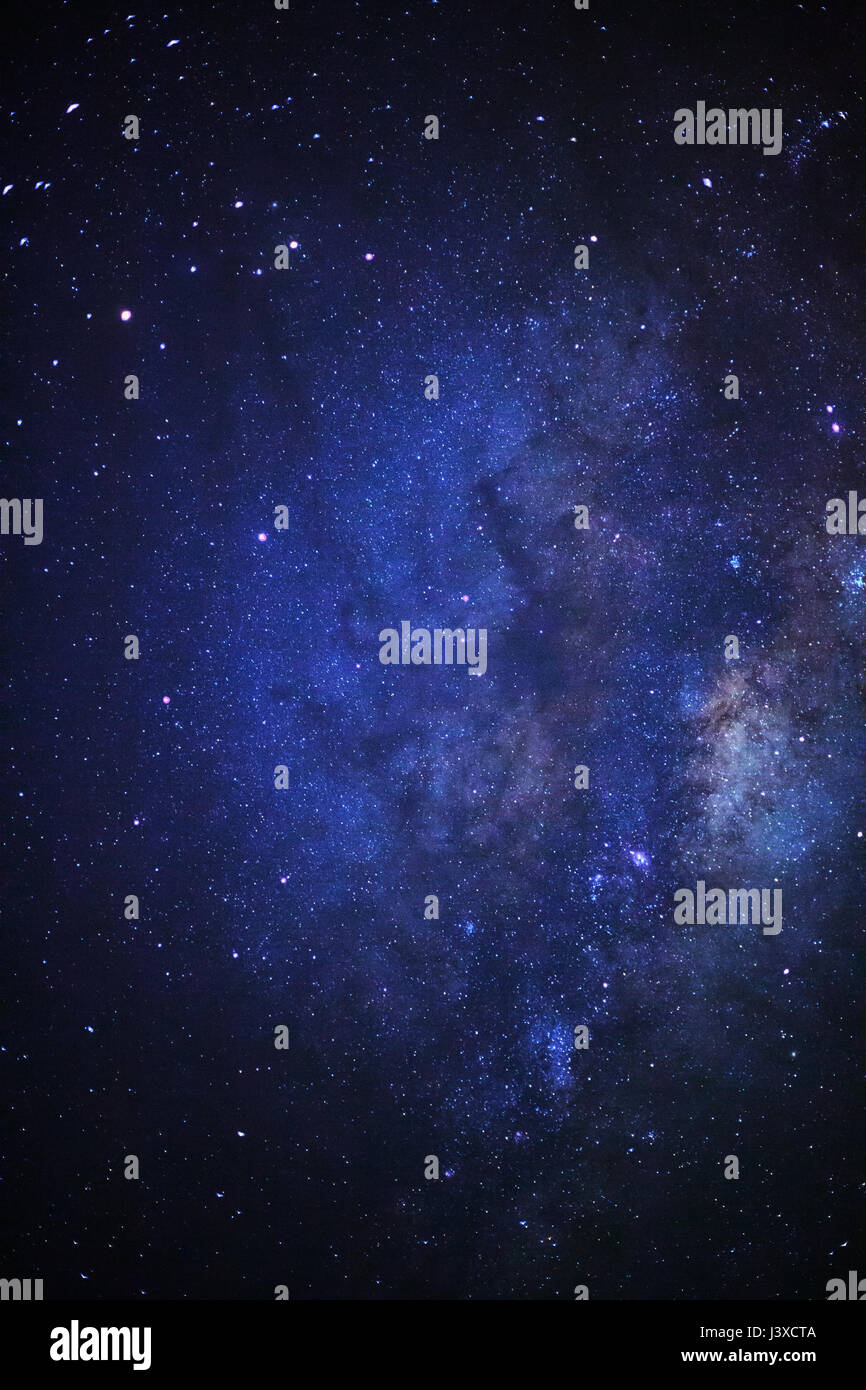 The center of the milky way galaxy,Long exposure photograph, with grain ...
