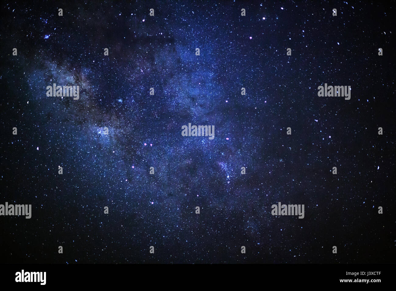 The center of the milky way galaxy,Long exposure photograph, with grain ...