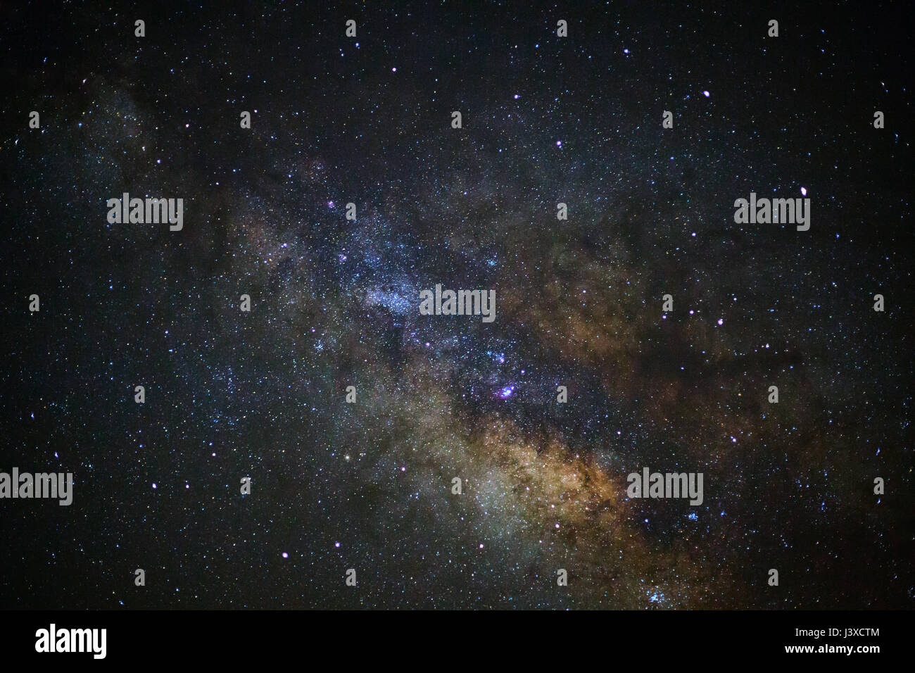 The center of the milky way galaxy,Long exposure photograph, with grain ...