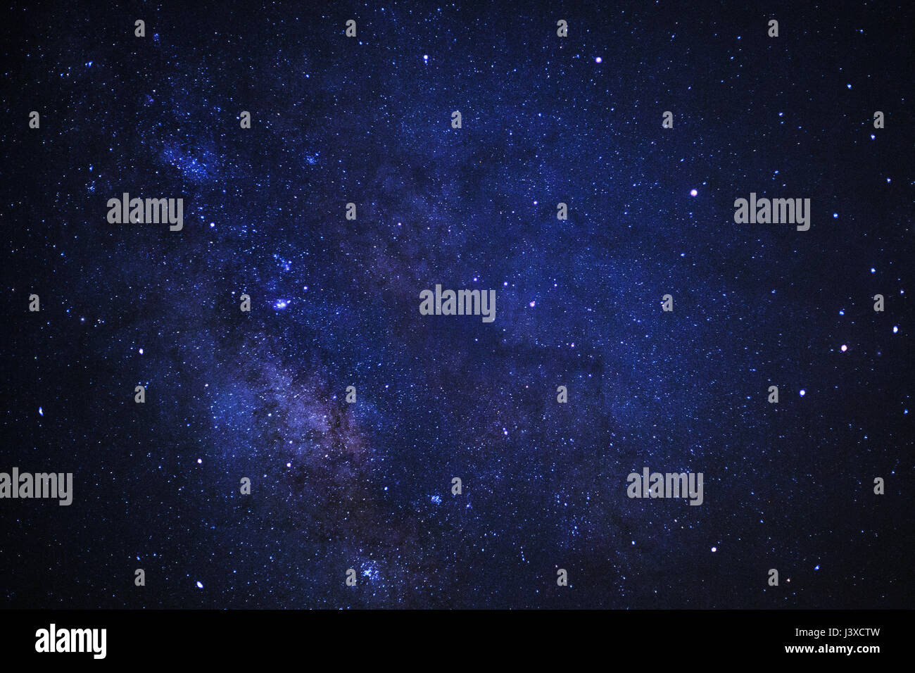 The center of the milky way galaxy,Long exposure photograph, with grain ...