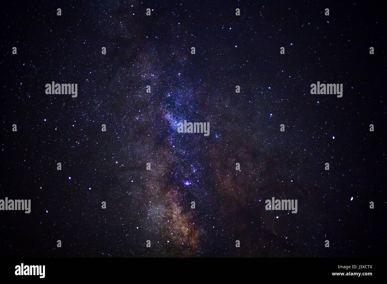 The center of the milky way galaxy,Long exposure photograph, with grain ...