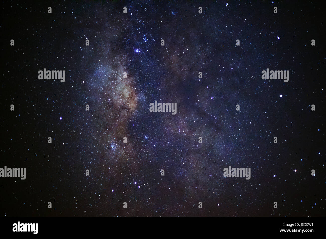 The center of the milky way galaxy,Long exposure photograph, with grain ...