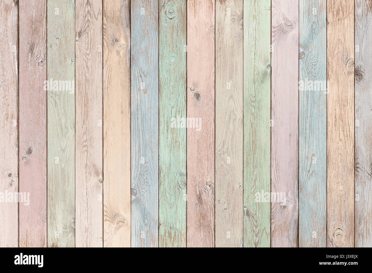 pastel colored wood planks texture or background Stock Photo