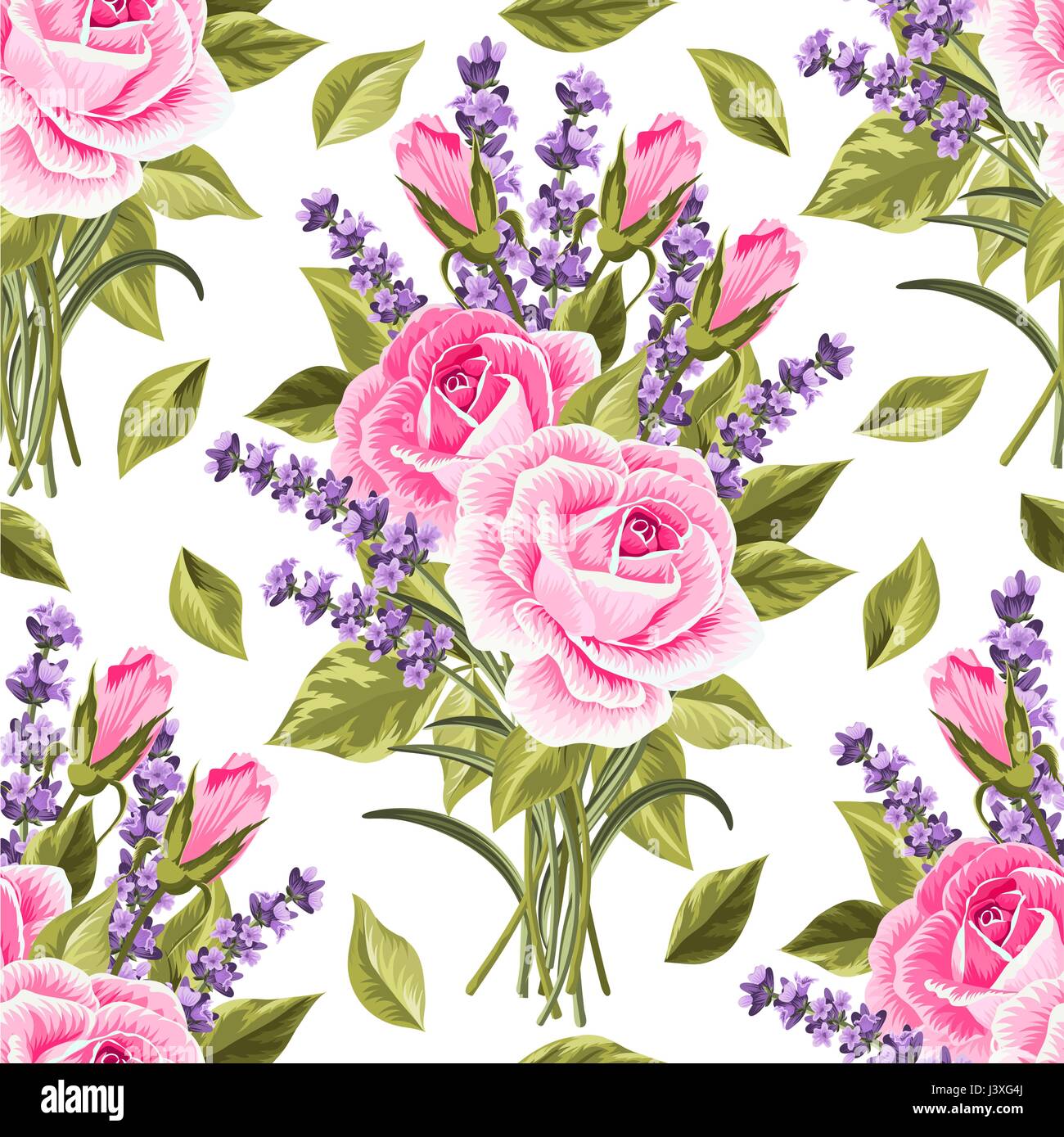 Seamless lavender flowers pattern hi-res stock photography and images ...