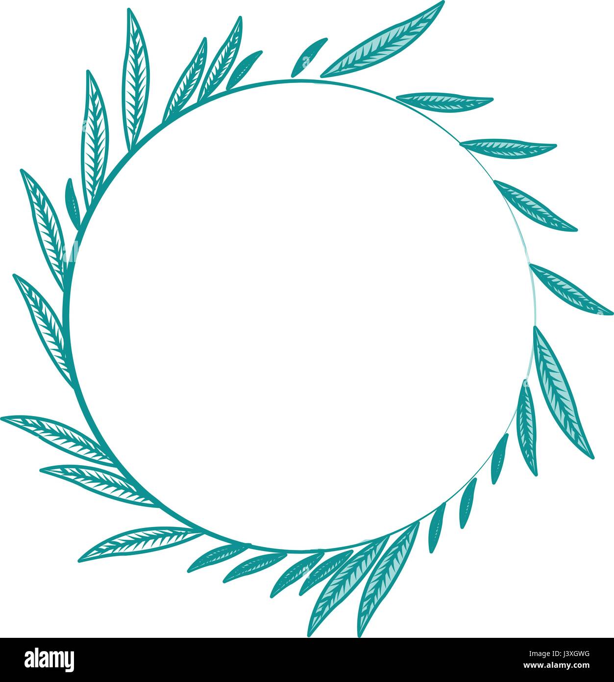 Circular laurel style border hi-res stock photography and images - Alamy
