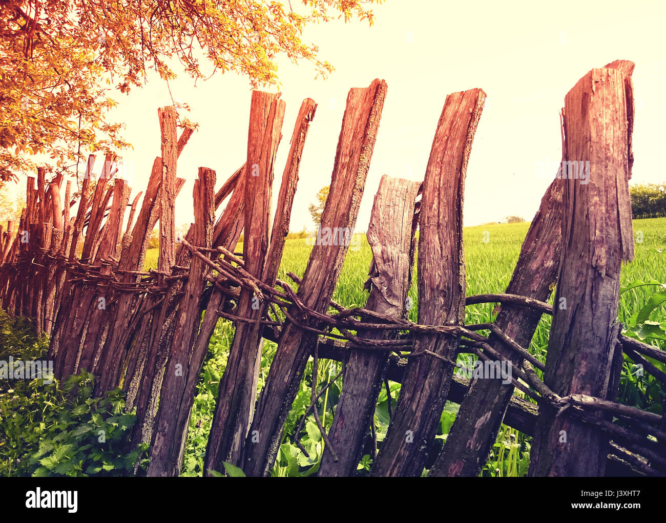 Old wooden fence Stock Photo - Alamy